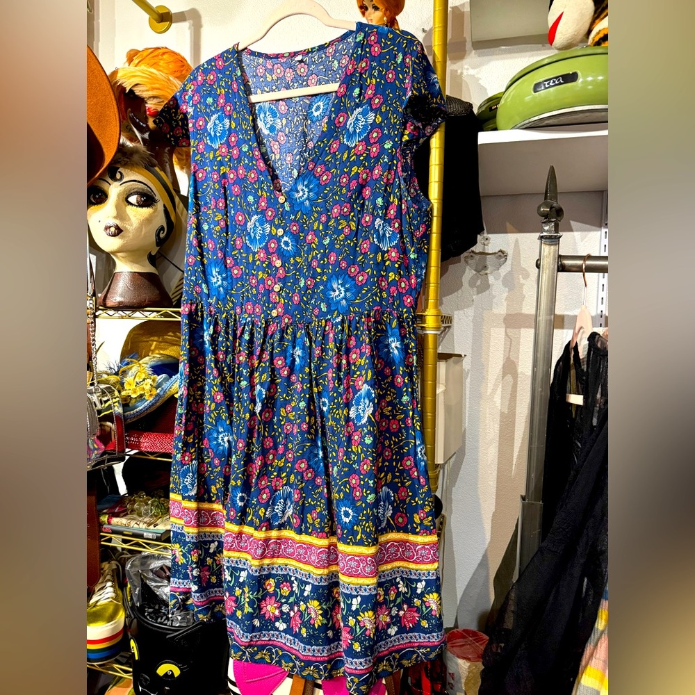 350 // cute unbranded boho dress // 22" ptp